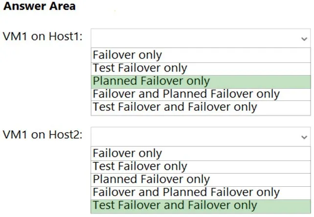 Answer figure for AZ-801 practice question 16