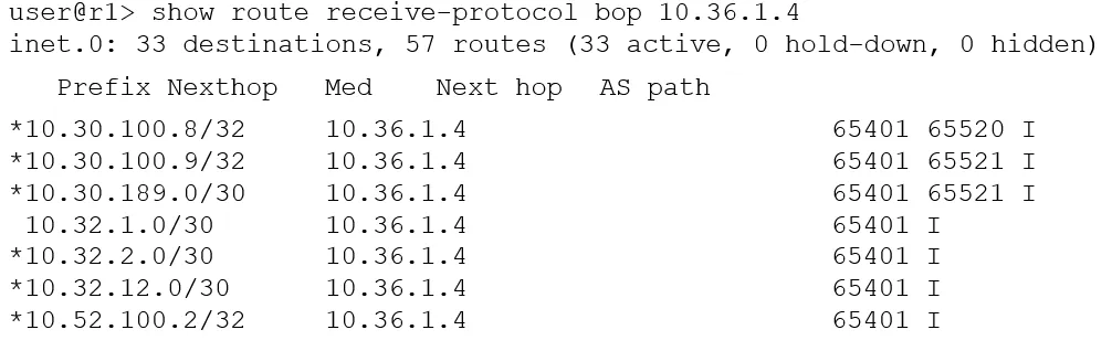JN0-351 practice question 7 figure