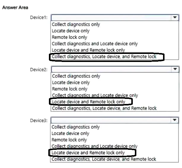 Answer figure for MD-102 practice question 15