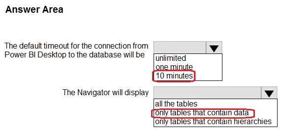 Answer figure for PL-300 practice question 3